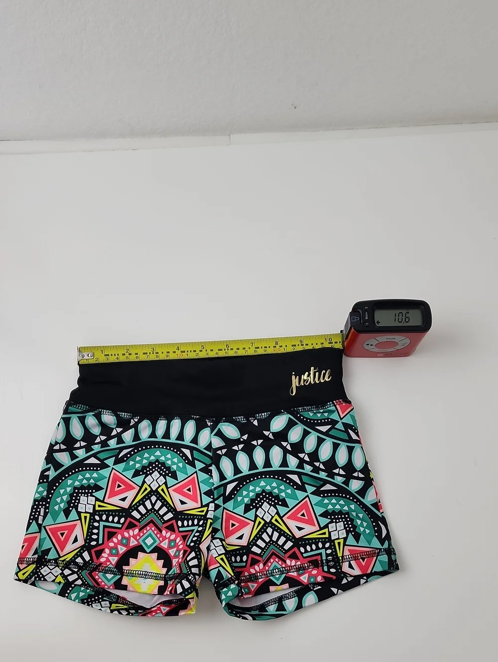 Justice Active Tribal Print Compression Shorts Black Size 8